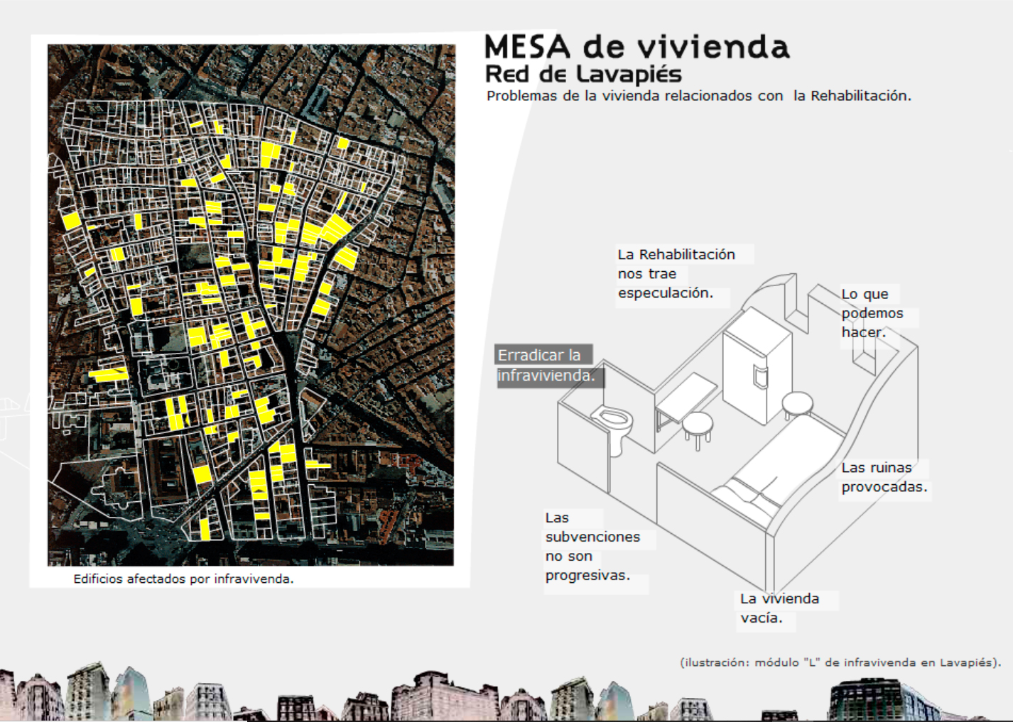 interfaz mostrando un plano de la infravivienda en el barrio